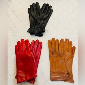 Michael Kors Black Leather Gloves +2 (bonus)